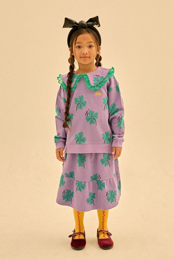 Jelly Mallow Meisjes Truien & Vesten Lucky Clover Sweatshirt Paars - Foto 2
