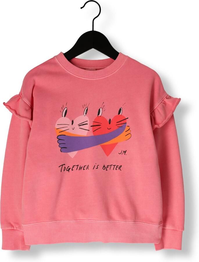 Jelly Mallow Meisjes Truien & Vesten Together Pigment Ruffled Sweatshirt Roze - Foto 3
