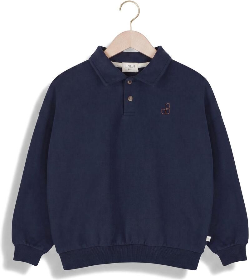 JENEST Jongens Truien & Vesten Cameron Polo Sweater Donkerblauw