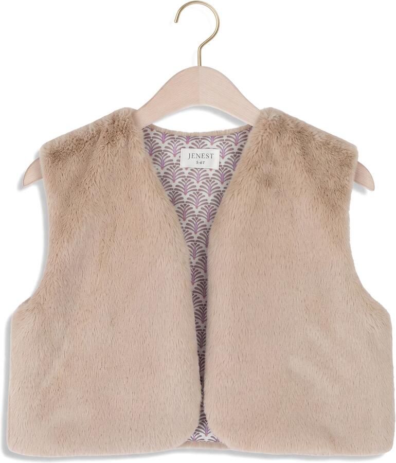 JENEST Meisjes Blazers Lily Fur Gilet Beige