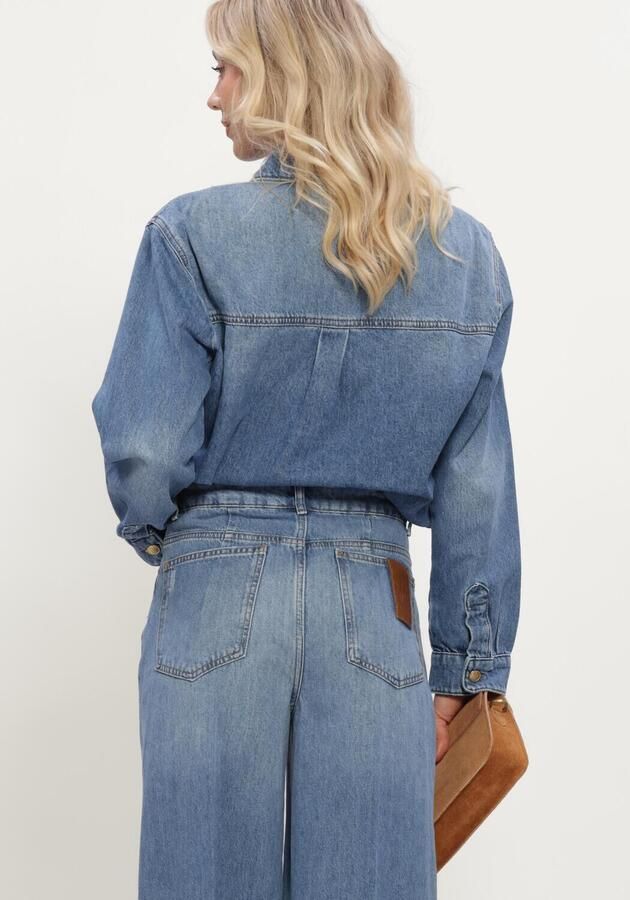 JOSH V denim blouse met slijtage lichtblauw - Foto 3