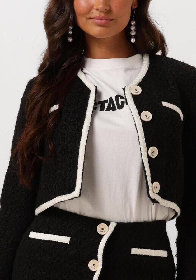 JOSH V cropped blazer Monica zwart wit - Foto 3