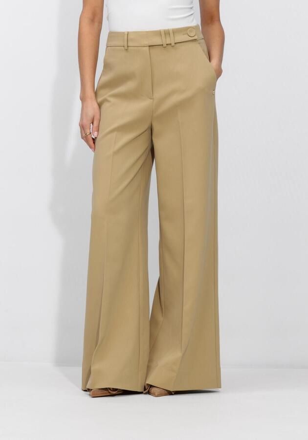 JOSH V straight high waist chino lichtgroen