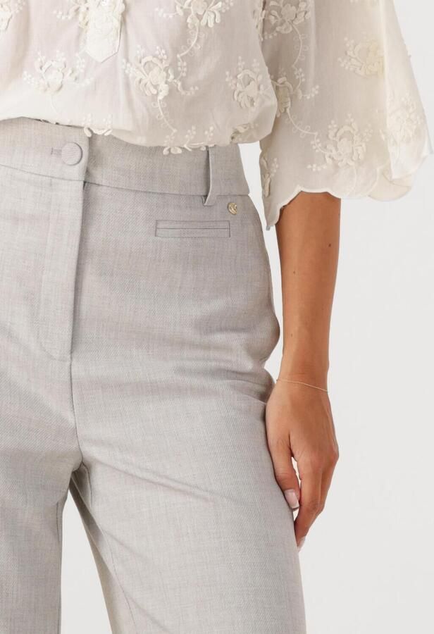 JOSH V gemêleerde high waist wide leg broek KATE grijs melnage - Foto 2