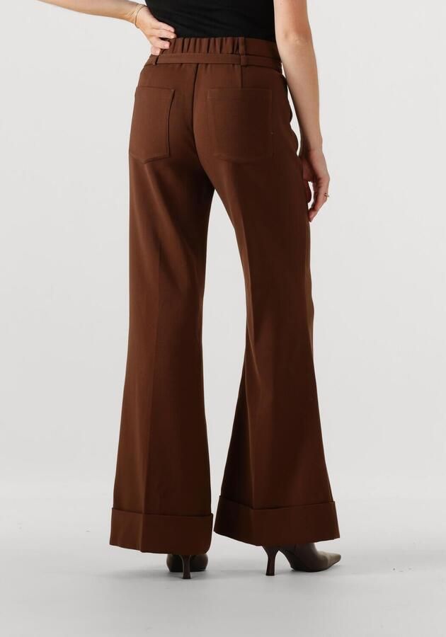 JOSH V flared regular waist pantalon bruin