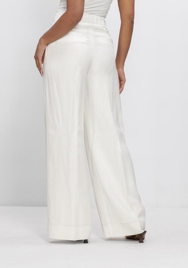 JOSH V broek met hoge taille en wide leg ecru - Foto 2