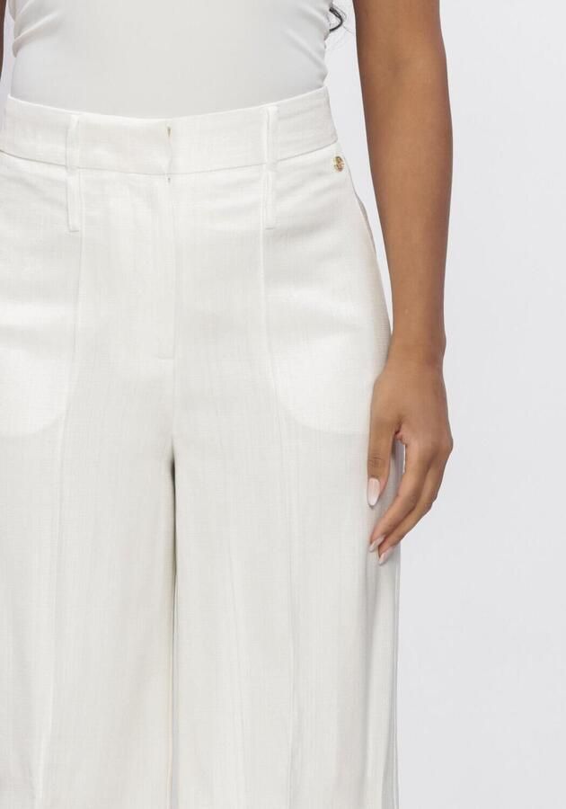 JOSH V broek met hoge taille en wide leg ecru - Foto 3