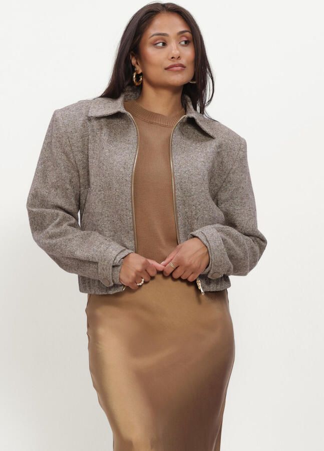 JOSH V Dames Jassen Perla Jacket Taupe