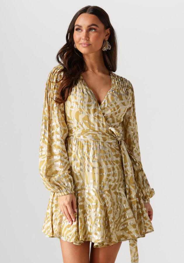 JOSH V wikkel- overslagjurk goud - Foto 4