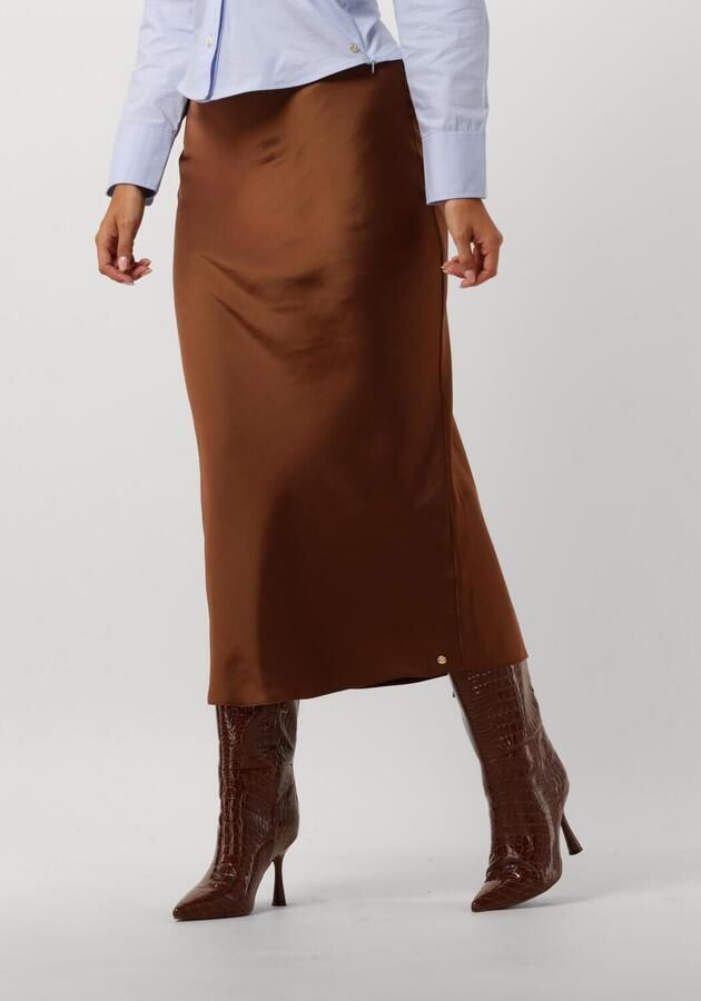 JOSH V IRENNE high rise fitted midi rok bruin - Foto 3