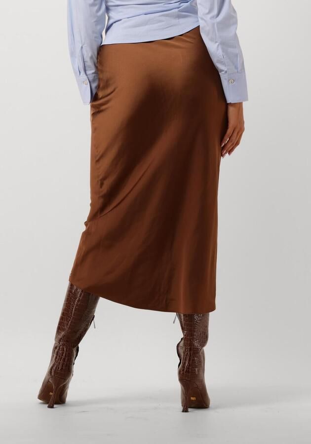 JOSH V IRENNE high rise fitted midi rok bruin