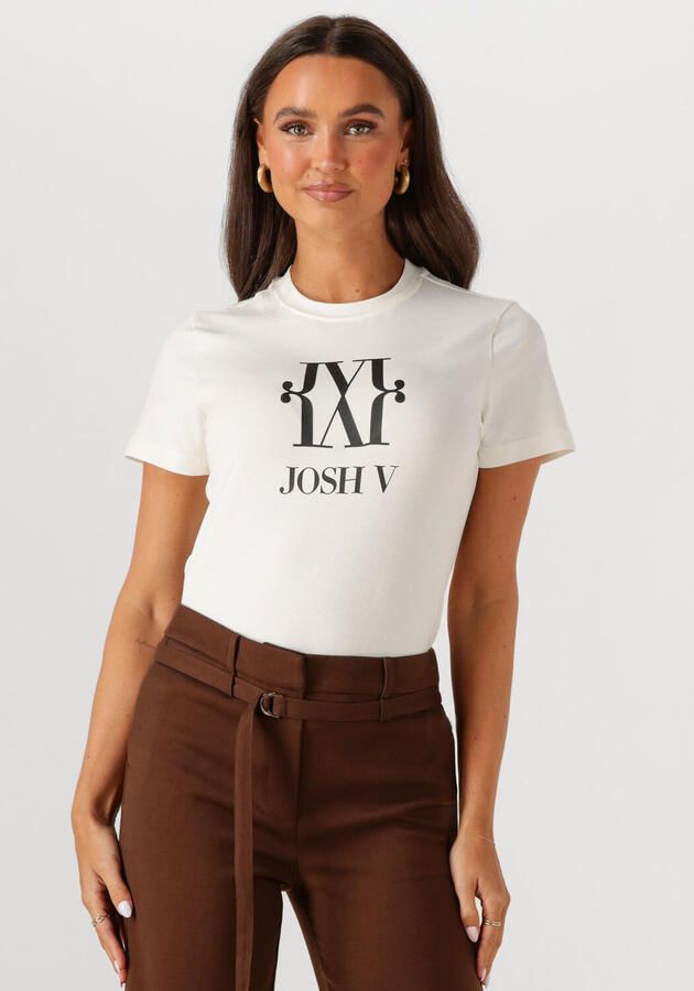 JOSH V Dames Tops & T-shirts Jv Dorie Monogram Gebroken Wit - Foto 4