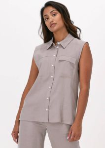 Just Female Taupe Top Proud Sl Shirt