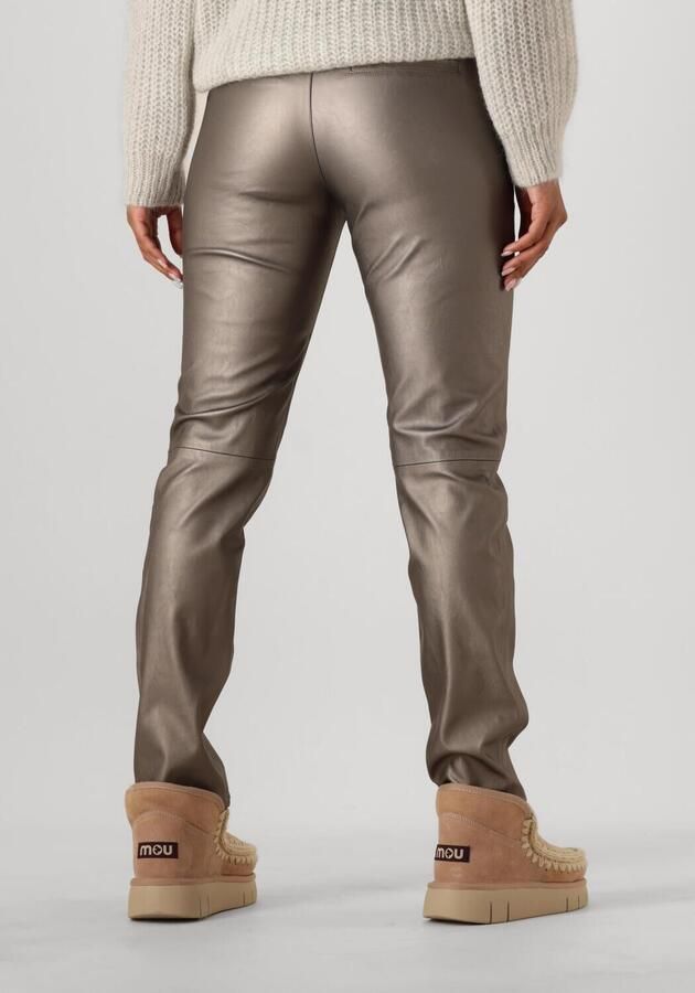 Knit-ted Stijlvolle Broek Francis Beige Dames