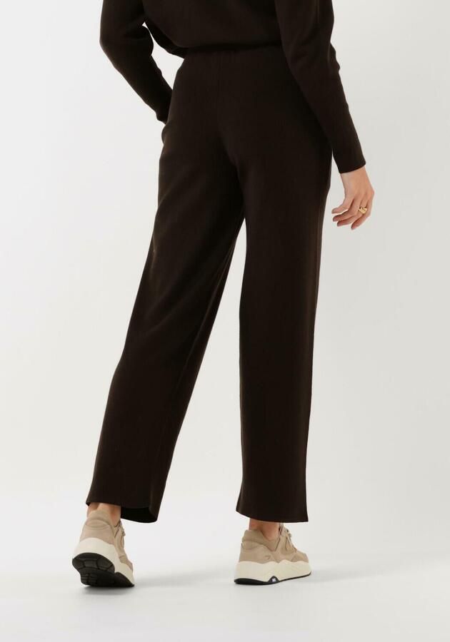 Knit-ted Wijde Pijp Bruine Broek Noor Brown Dames