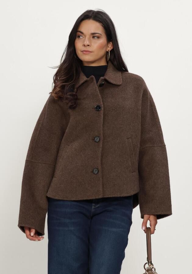 KNIT-TED Dames Jassen Flyn Jacket Bruin