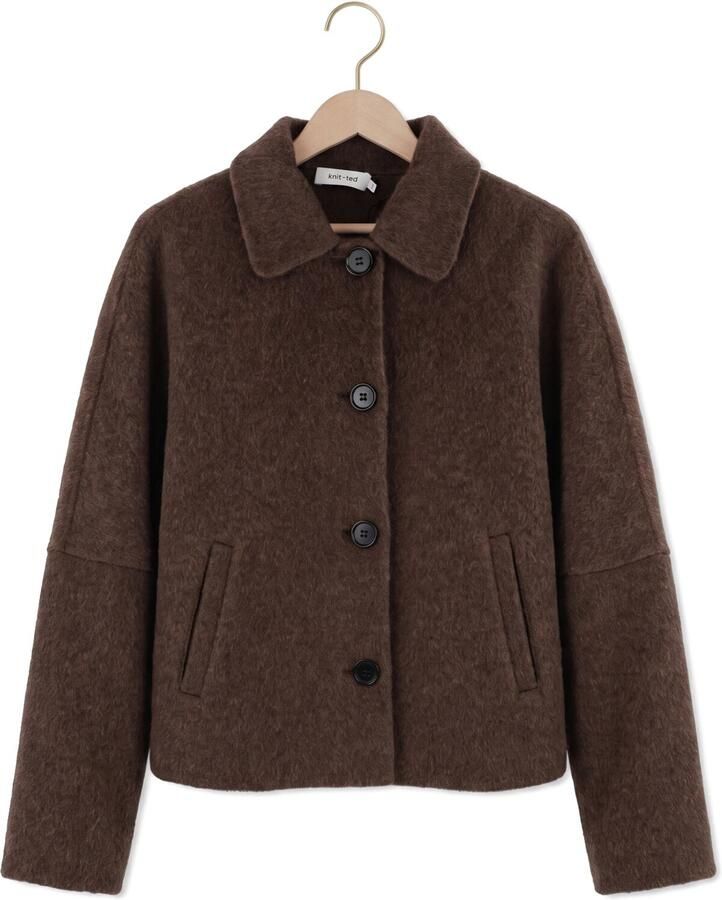 KNIT-TED Dames Jassen Flyn Jacket Bruin - Foto 2