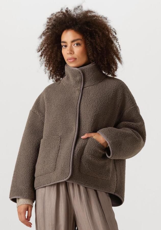 KNIT-TED Dames Jassen Jill Bruin - Foto 4