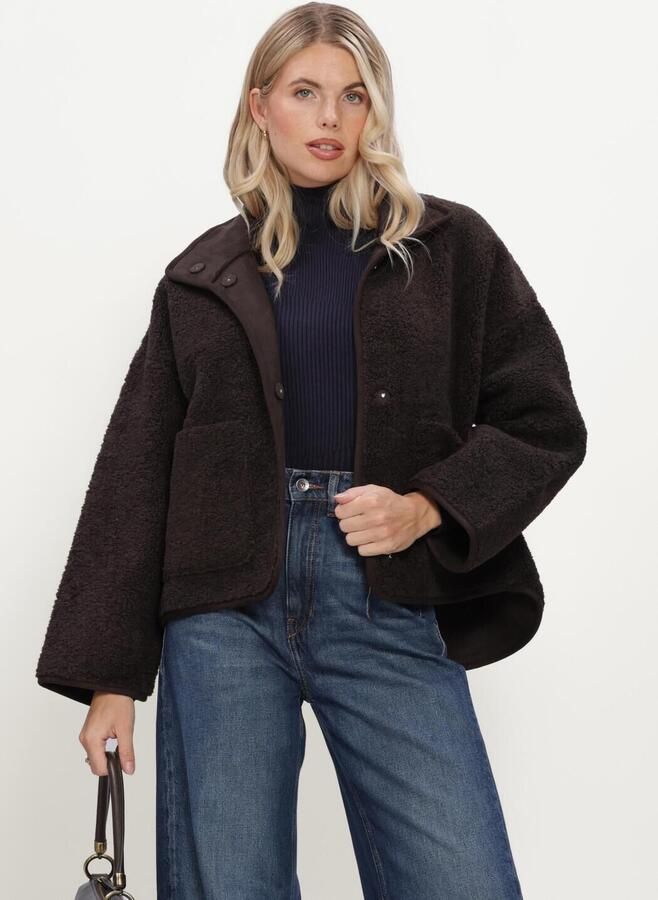KNIT-TED Dames Jassen Jill Jacket Bruin