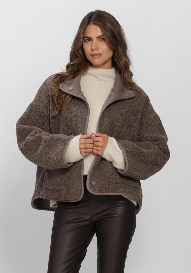 KNIT-TED Dames Jassen Jill Jacket Taupe - Foto 4