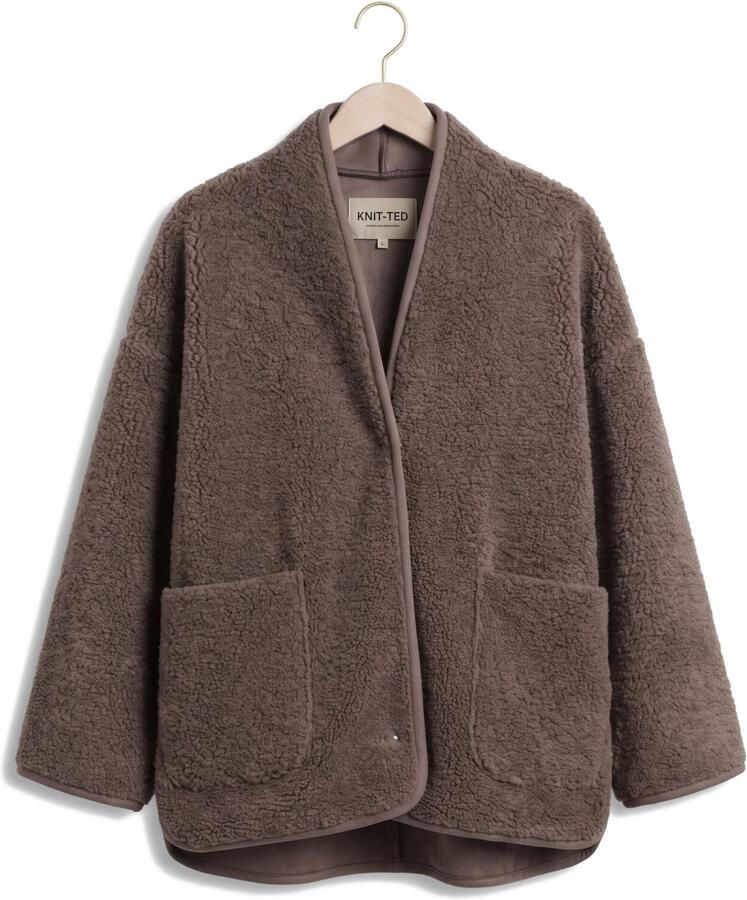 KNIT-TED Dames Jassen Joko Jacket Taupe - Foto 2