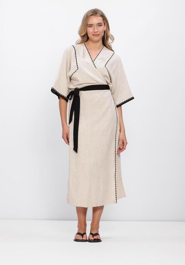 KNIT-TED Dames Jurken Maui Beige