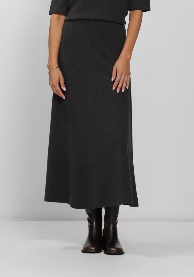 KNIT-TED Dames Rokken Veerle Skirt Donkergrijs