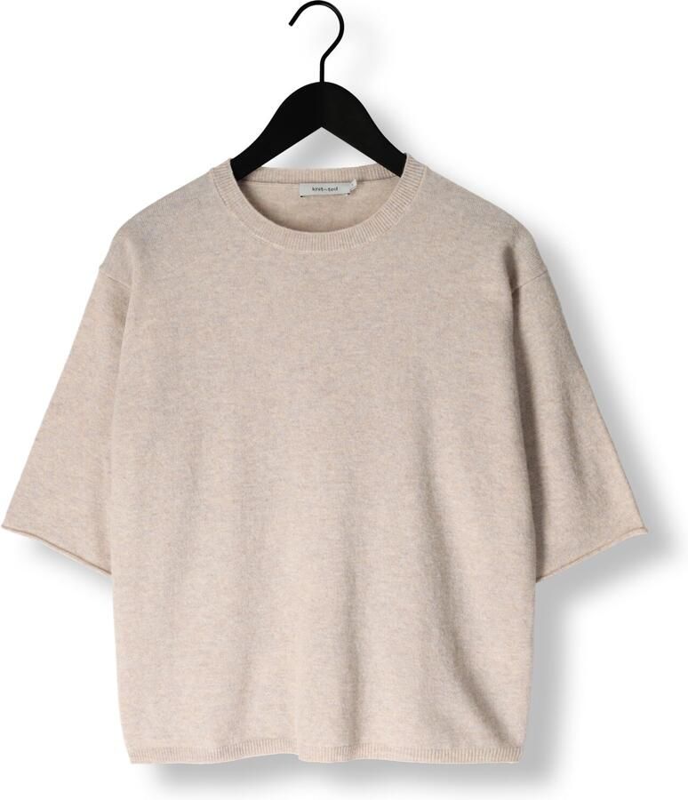 KNIT-TED Dames Tops & T-shirts Mer Beige