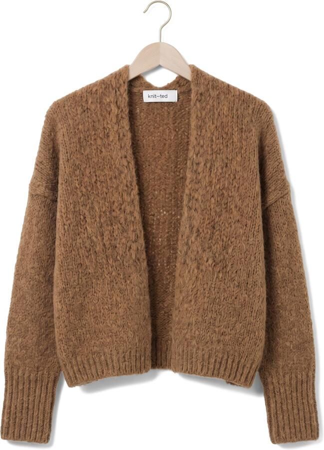 KNIT-TED Dames Truien & Vesten Becky Cardigan Bruin - Foto 2