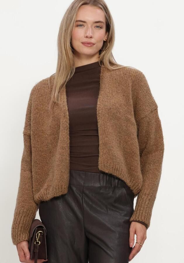 KNIT-TED Dames Truien & Vesten Becky Cardigan Bruin - Foto 4