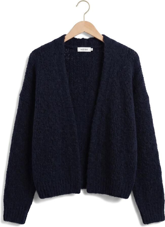 KNIT-TED Dames Truien & Vesten Becky Cardigan Donkerblauw - Foto 2