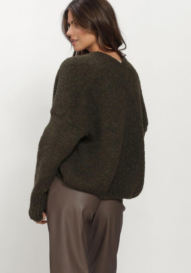 KNIT-TED Dames Truien & Vesten Becky Cardigan Donkergroen - Foto 3