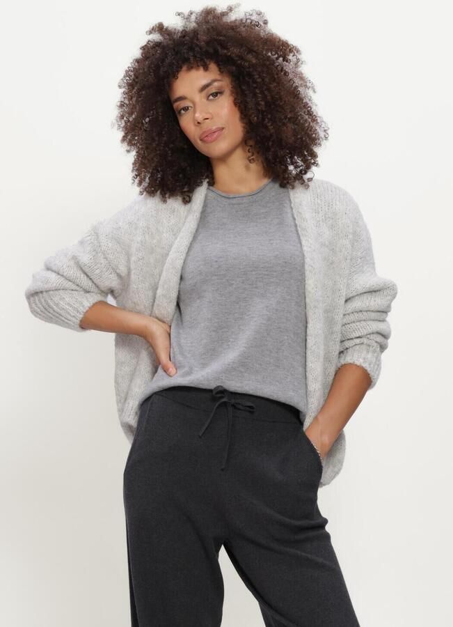 KNIT-TED Dames Truien & Vesten Becky Cardigan Lichtgrijs