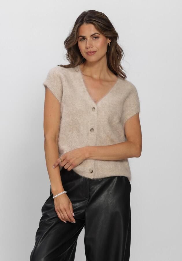 KNIT-TED Dames Truien & Vesten Constanze Cardigan Beige