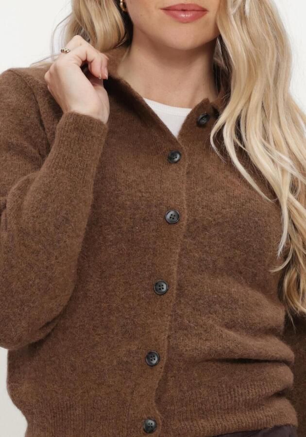 KNIT-TED Dames Truien & Vesten Danny Cardigan Bruin - Foto 4