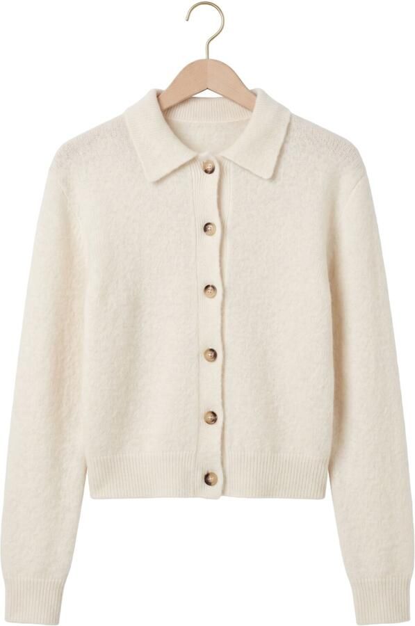 KNIT-TED Dames Truien & Vesten Danny Cardigan Ecru - Foto 4