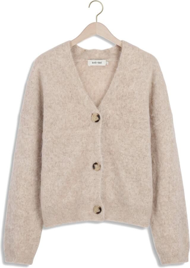 KNIT-TED Dames Truien & Vesten Maris Cardigan Beige - Foto 2