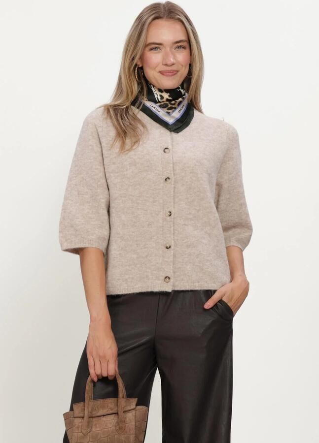 KNIT-TED Dames Truien & Vesten Meg Cardigan Beige - Foto 1