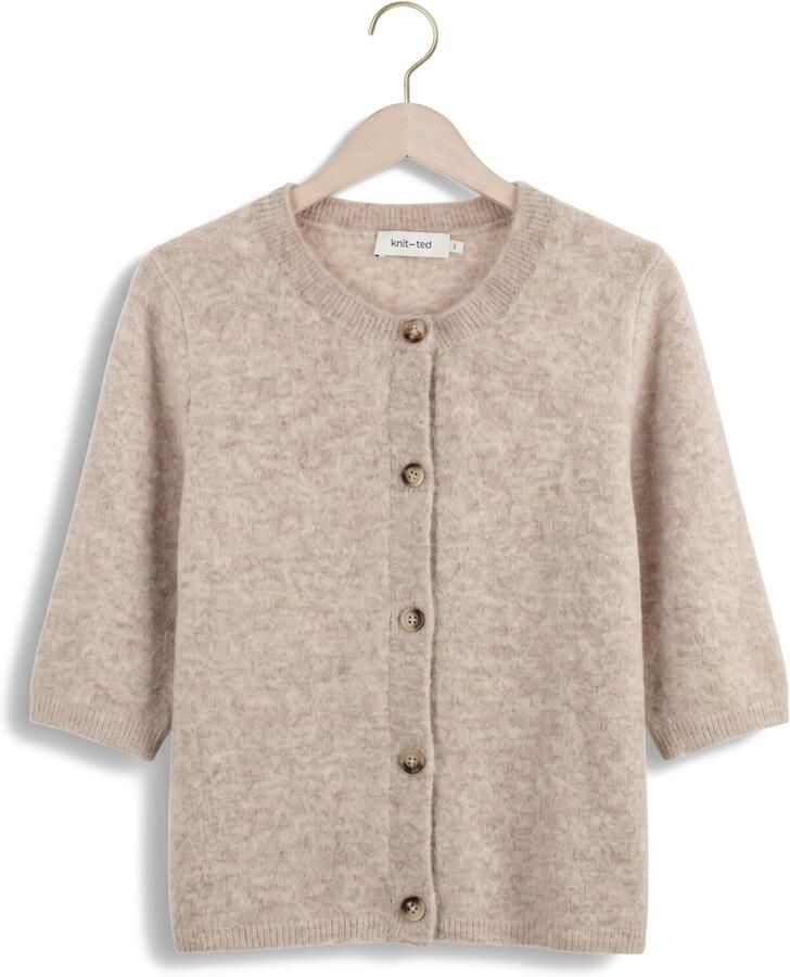 KNIT-TED Dames Truien & Vesten Meg Cardigan Beige - Foto 2