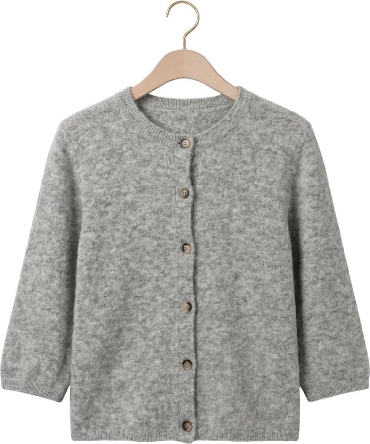KNIT-TED Dames Truien & Vesten Meg Cardigan Lichtgrijs - Foto 2