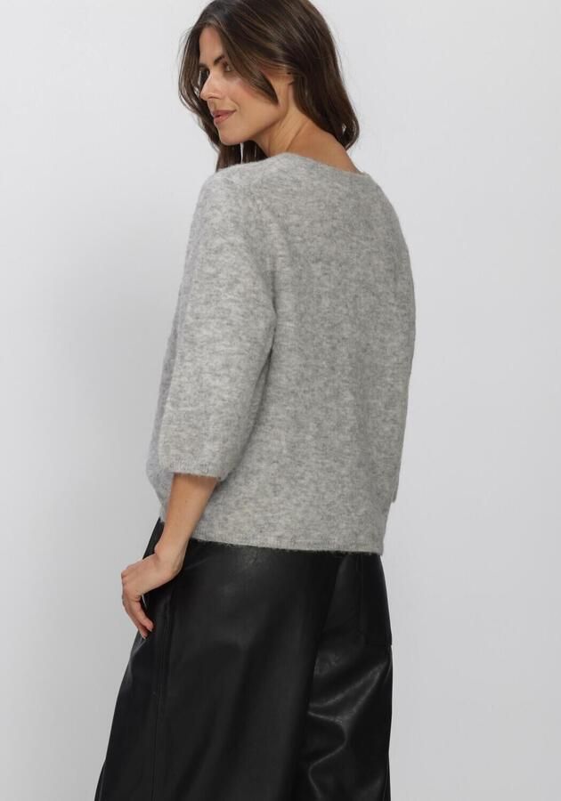KNIT-TED Dames Truien & Vesten Meg Cardigan Lichtgrijs - Foto 3