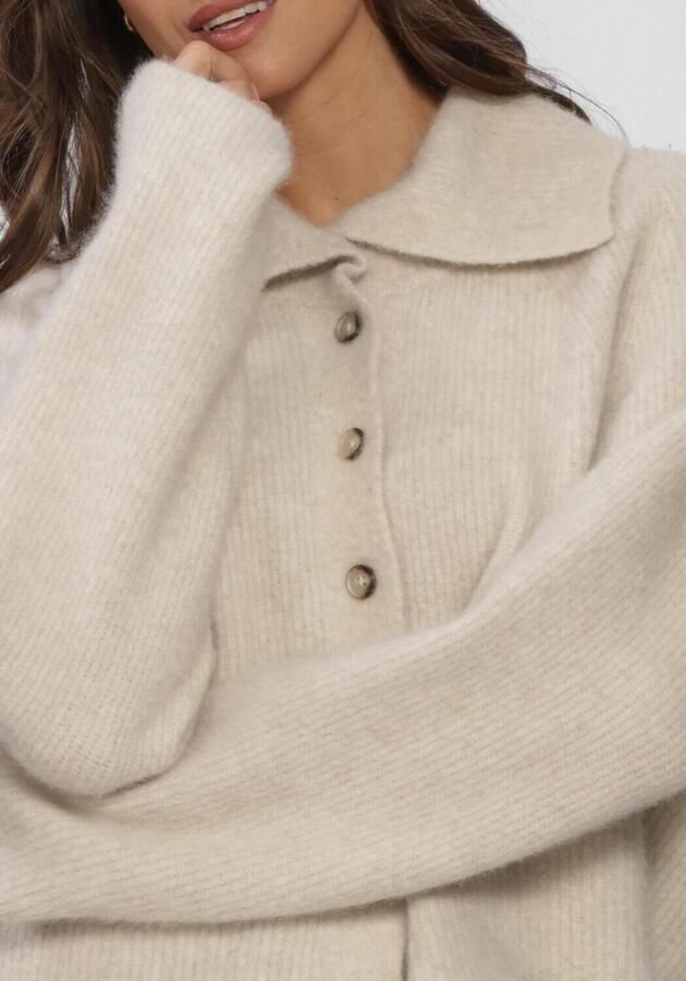 KNIT-TED Dames Truien & Vesten Milo Cardigan Beige - Foto 4