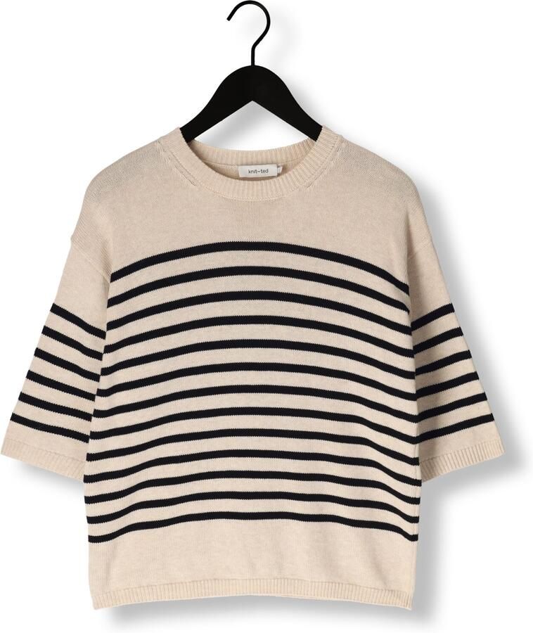 Knit-ted Korte Mouw Pullover Nanda Beige Dames - Foto 1