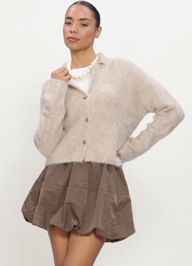 KNIT-TED Dames Truien & Vesten Niki Cardigan Beige