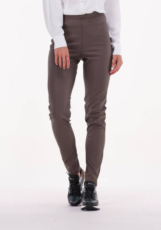 Knit-ted Faux leather legging Amber taupe