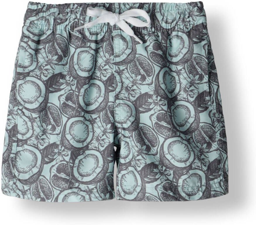 Koko Noko zwemshort lichtblauw grijs Jongens Polyester All over print 50 56