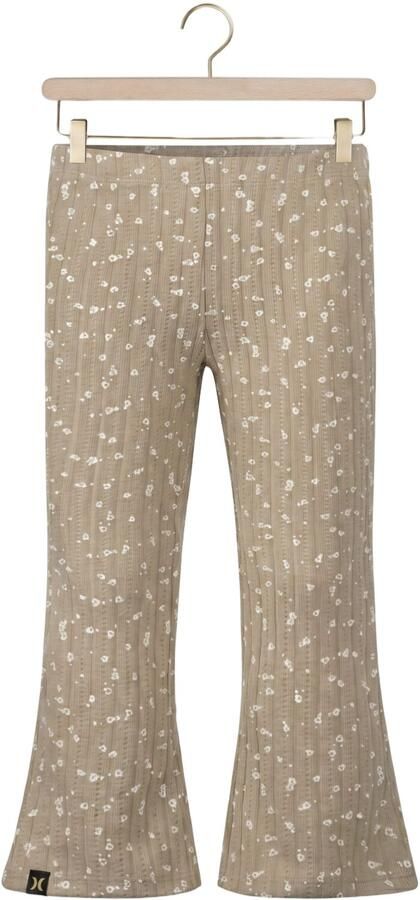 Koko Noko flared tregging met print zand Broek Beige Meisjes Polyester