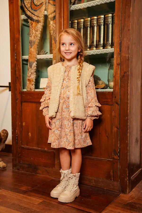 KOKO NOKO Meisjes Jurken O56911 Beige - Foto 3