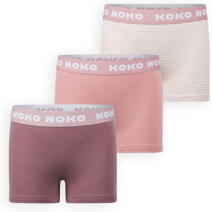Koko Noko short roze oudroze wit (set van 3)