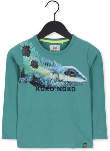 Koko Noko longsleeve met printopdruk turquoise